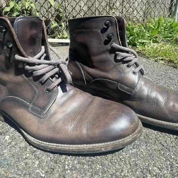 Vintage Men’s Brown Magnanni Military Boots Size 10 - Picture 7 of 12